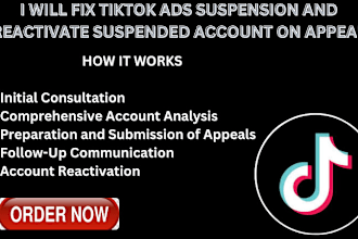 fix tiktok ads suspension and reactivate the suspended account on appeal