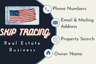 provide skip tracing for real estate business in bulk