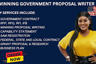 secure government contract proposal, bid proposal, rfp, rfq, grant proposal