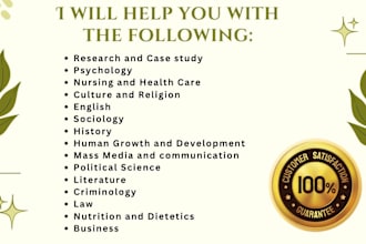 research, case study analysis and summary writing