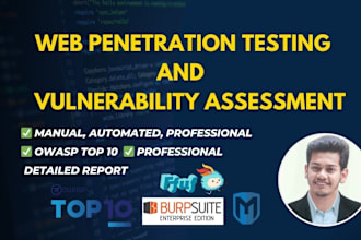 do website vulnerability and penetration test with detailed report