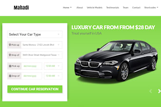 do car rental, car listing website, taxi booking by wordpress