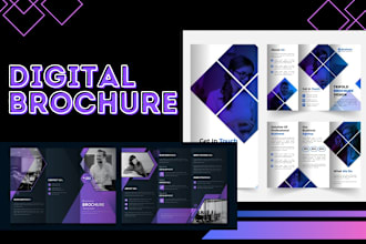 design modern digital brochure, product catalog, pdf lead magnet, business card