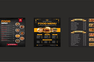 design restaurant menu design,digital menu animated menu and flyer design