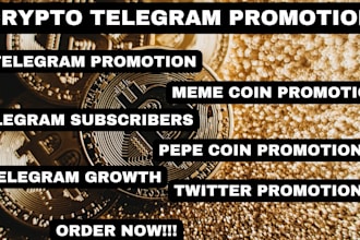 promote crypto telegram, nft, telegram marketing, crypto promotion to real users
