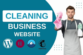 design cleaning service website for your house cleaning business