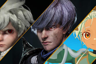 create 3d game character modeling for you