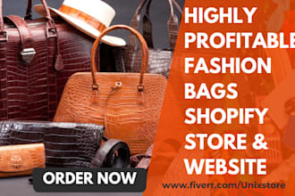 design fashion handbag tech park shopify store backpack bags accessories website