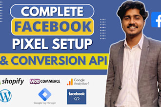 setup facebook pixel, conversion api, ga4, GTM, and fix pixel on wordpress