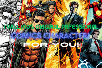 draw you a dc or marvel style comic book superhero character