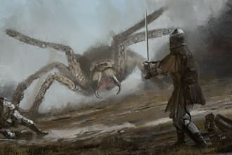 paint fantasy or dark fantasy illustrations and concept art