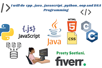 do  cpp , java , javascript , python , oop and dsa programming