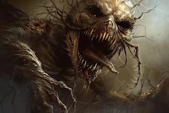 create a fantasy horror full body character