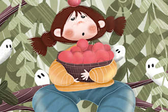 do illustrations for your children book, cover, or poster