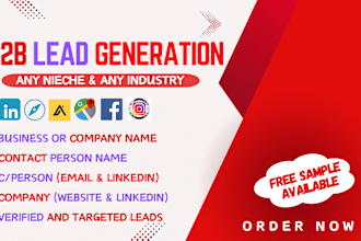 build targeted b2b email lead list and contact prospect list building