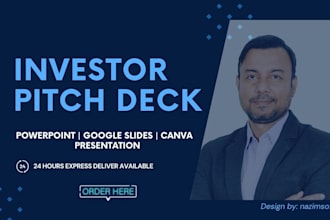 design custom investor pitch decks for business presentations