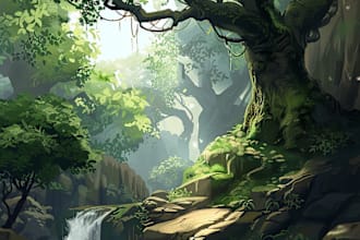 design an environment concept art and background