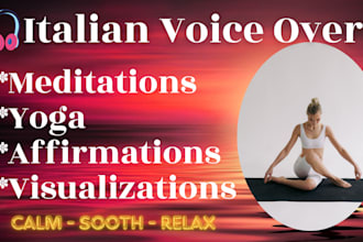 be your italian female voice for guided meditation and relaxation