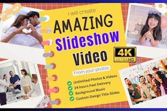 create amazing slideshow video from your photos promo, birthday, wedding