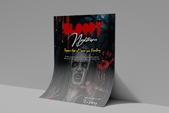 do custom poster designs for movies and promotion
