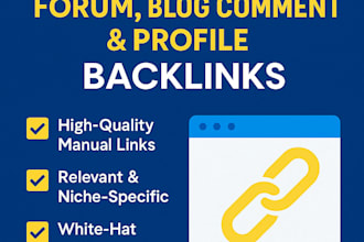 manually build forum blog comment and profile backlinks
