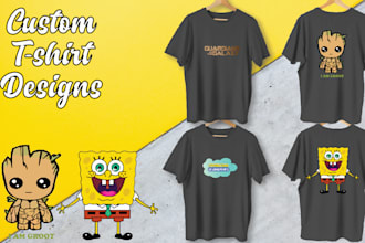 create custom superhero vector art and typography for your tshirt designs