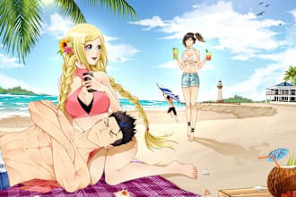 visual novel and in game illustration