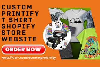 custom t shirt shopify store t shirt dropshipping printify pod t shirt website