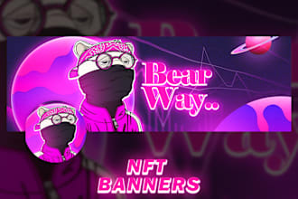 design professional nft banners, crypto banners for twitter or opensea