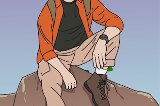 draw simple flat art from your photo