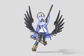 make custom minecraft ysm model of you art or vtuber avatar