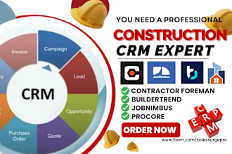 setup procore buildertrend bitrix24 freshsales jobnimbus jobber construction crm