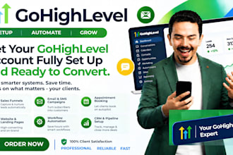 be your gohighlevel website expert, do ghl automation sales funnel landing page
