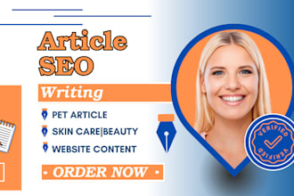 write article on skin care, beauty, hair healthcare, beauty and seo writing