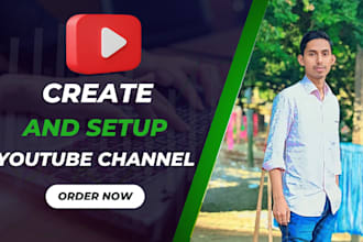 create and setup youtube channel