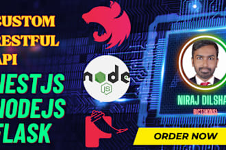 deliver tailored API solutions with nodejs, nestjs, flask