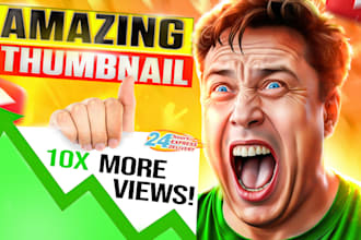 design clickbait youtube thumbnail within 2 hours