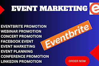 do eventbrite promotion, webinar, concert, event promotion, eventsetup and ads