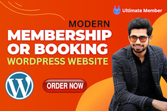 build modern membership website booking website in wordpress