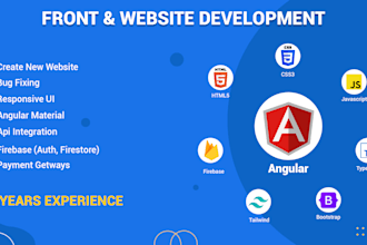 be your expert angular developer for website development