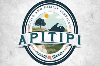 professional modern agriculture lawn care and landscape logo