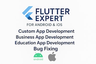 develop or fix your flutter mobile app with clean UI and fast delivery