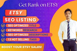 do esty SEO for etsy product listing to increase etsy ranking and sales