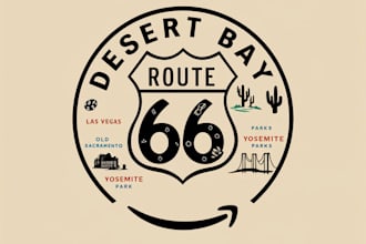 create a polished desert logo design for your brand with good concept