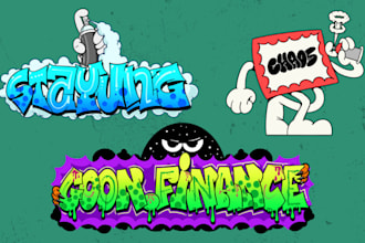 design a great handmade graffiti for your logo or your word