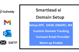 domain setup smartlead, dns, setup, spf, dmarc, mx, dkim, custom tracking