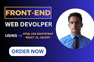 do frontend web development, figma to HTML CSS reactjs with stunning animation