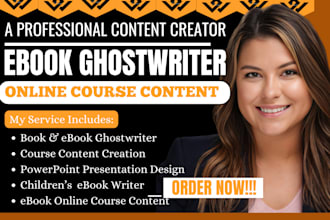 ghostwrite ebook online course, course creation,  amazon kindle ebook self help
