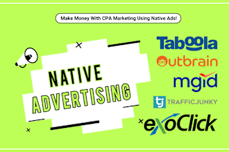 create native ads campaign to promote cpa, affiliate offers