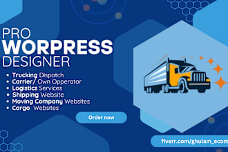 create logistics, trucking, dispatch, freight, moving company website